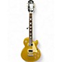 Used 2005 Epiphone Les Paul Standard Metallic Gold Solid Body Electric Guitar Metallic Gold
