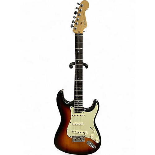 Used 2005 Fender American Deluxe Stratocaster 3 Color Sunburst Solid Body Electric Guitar 3 Color Sunburst