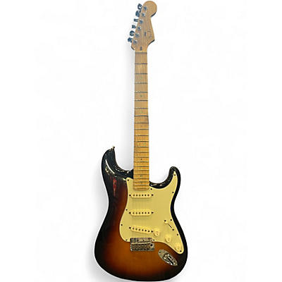 Used 2005 Fender American Deluxe Stratocaster 3 Tone Sunburst Solid Body Electric Guitar