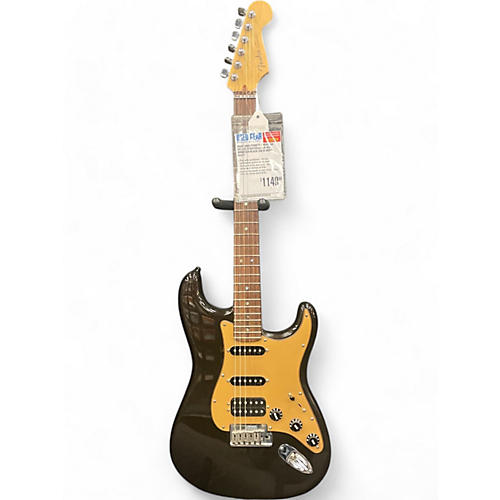 Fender Used 2005 Fender American Deluxe Stratocaster HSS Montego Black Solid Body Electric Guitar Montego Black