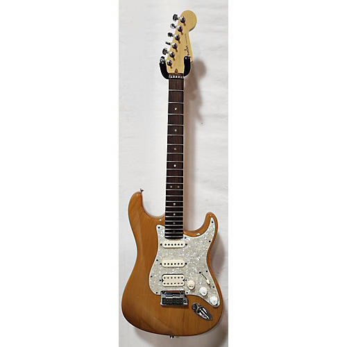 Used 2005 Fender American Deluxe Stratocaster HSS NATURAL WOOD Solid Body Electric Guitar NATURAL WOOD