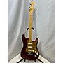 Used Used 2005 Fender American Deluxe Stratocaster V Neck Candy Apple Red Solid Body Electric Guitar Candy Apple Red