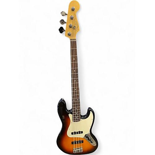 Used 2005 Fender American Standard Jazz Bass 3 Color Sunburst Electric Bass Guitar 3 Color Sunburst