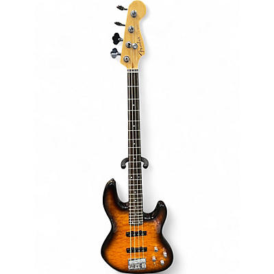 Used 2005 Fender Jazz Bass 24 4 String QUILTED TOBACCO SUNBURST Electric Bass Guitar