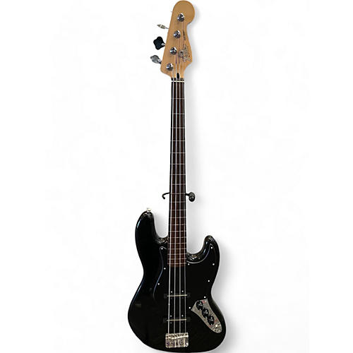 Used 2005 Fender Standard Fretless Jazz Bass Black Electric Bass Guitar Black