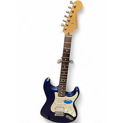 Used 2005 Fender Standard Stratocaster HSS Upgrade Blue Solid Body Electric Guitar