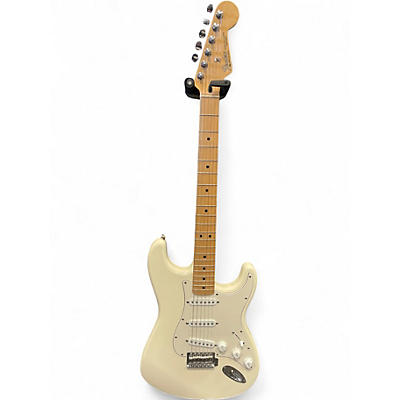 Used 2005 Fender Standard Stratocaster Olympic White Solid Body Electric Guitar