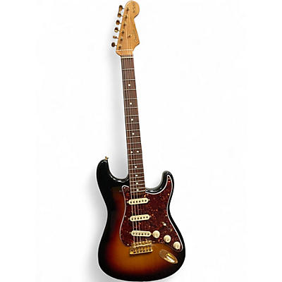 Used 2005 Fender Stevie Ray Vaughan Lenny Replica 3 Color Sunburst Solid Body Electric Guitar