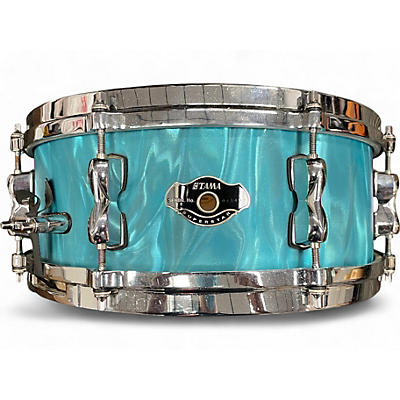 TAMA Used 2005 TAMA 14X5 Superstar Snare Turquoise Satin Haze Drum