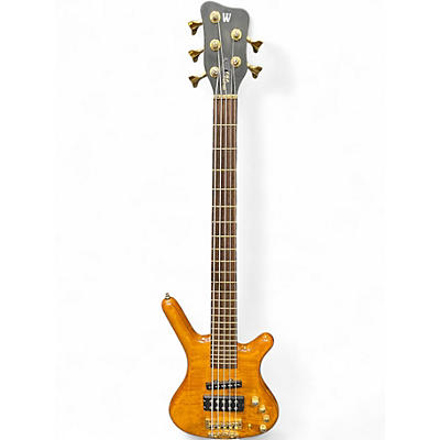 Used 2005 Warwick FNA Jazzman 5 String HONEY VIOLIN Electric Bass Guitar