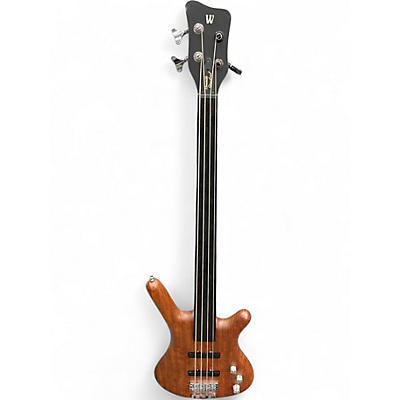 Used 2005 Warwick Pro Series Standard Corvette 4 String Fretless Natural Electric Bass Guitar