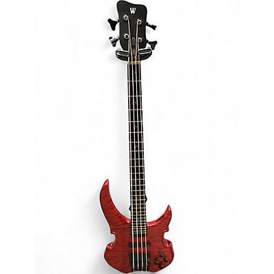 Used 2005 Warwick VAMPYRE LTD 4 STRING Crimson Red Burst Electric Bass Guitar