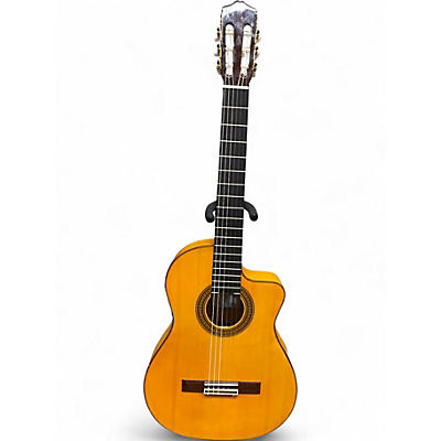 Used 2006 Cordoba 45FCE Flamenco Amber Classical Acoustic Electric Guitar