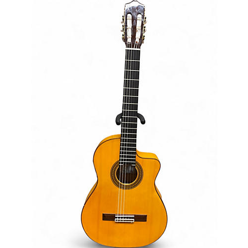Used 2006 Cordoba 45FCE Flamenco Amber Classical Acoustic Electric Guitar Amber