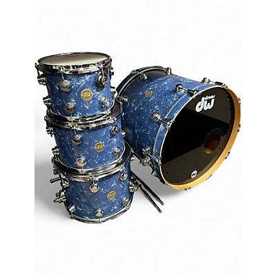 Used 2006 DW 4 Piece Collector's Series BLUE DIAMOND Drum Kit
