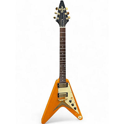 Used 2006 Epiphone 1958 Korina Flying V Natural Solid Body Electric Guitar