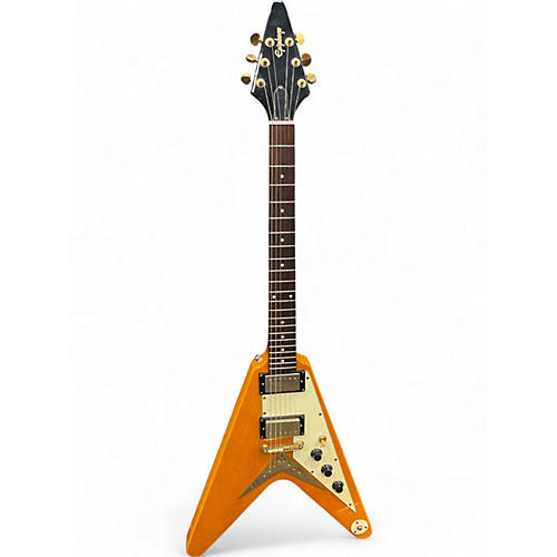 Used 2006 Epiphone 1958 Korina Flying V Natural Solid Body Electric Guitar Natural