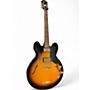 Used 2006 Epiphone Dot Deluxe Flametop Vintage Sunburst Hollow Body Electric Guitar Vintage Sunburst
