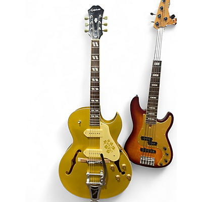 Used 2006 Epiphone ES295 Premium Antique Gold Hollow Body Electric Guitar