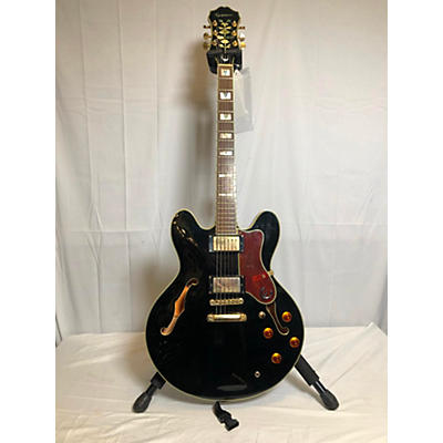 Epiphone Used 2006 Epiphone Sheraton II Black Hollow Body Electric Guitar