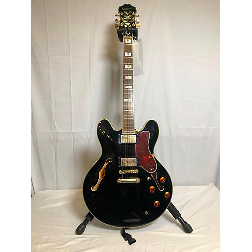 Epiphone Used 2006 Epiphone Sheraton II Black Hollow Body Electric Guitar Black