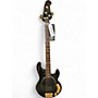 Used 2006 Ernie Ball Music Man Stingray 4 String Black and Gold Electric Bass Guitar Black and Gold