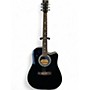 Used 2006 Esteban BLACK SILVER CUTWAY Black Acoustic Electric Guitar Black