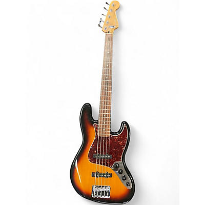 Used 2006 Fender Deluxe Active Jazz Bass V 5 String Sunburst Electric Bass Guitar