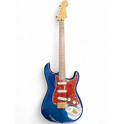 Used 2006 Fender Deluxe Player's Stratocaster Sapphire Blue Trans Solid Body Electric Guitar