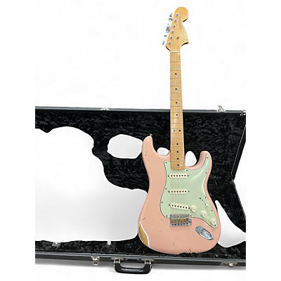 Used 2006 Fender Vintage 1968 Stratocaster Relic Custom Shop Shell Pink Solid Body Electric Guitar
