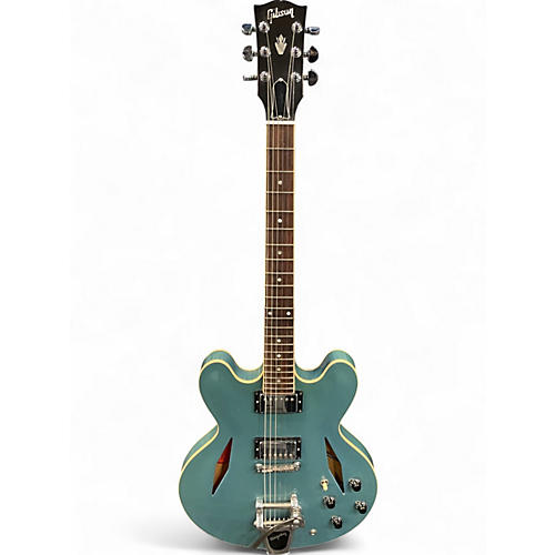Used 2006 Gibson Memphis ES 335 Diamond w/ Bigsby Pelham Blue Hollow Body Electric Guitar Pelham Blue