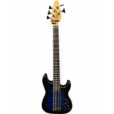 Used 2006 Landing L532 Blue Sunburst Electric Bass Guitar