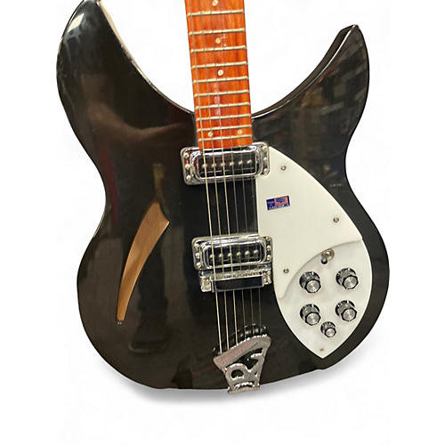 Used 2006 Rickenbacker 360 Black Hollow Body Electric Guitar Black