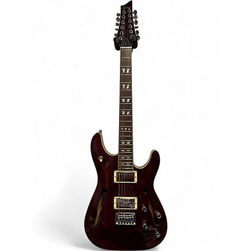 Used 2006 Schecter Guitar Research CSH-12 Black Cherry Solid Body Electric Guitar Black Cherry
