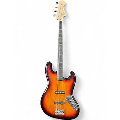 Used 2006 Squier Vintage Modified Fretless Jazz Bass 2 Tone Sunburst Electric Bass Guitar