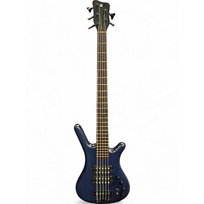 Warwick Used 2006 Warwick Corvette Double Buck 5 String Ocean Blue Electric Bass Guitar