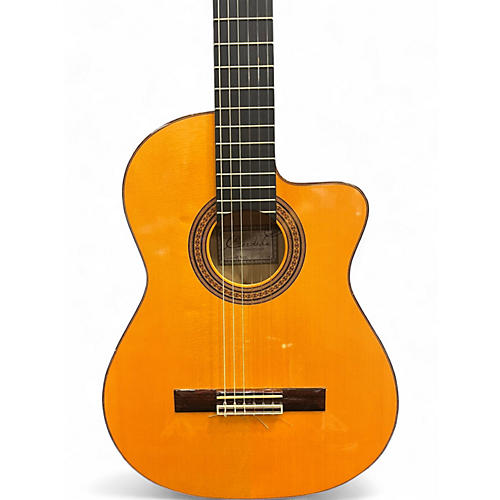 Used 2007 Cordoba 45FCE Flamenco Natural Classical Acoustic Electric Guitar Natural