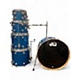 Used 2007 DW 6 Piece Collector's Series BLUE SPARKLE Drum Kit BLUE SPARKLE