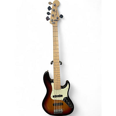 Fender Used 2007 Fender American Deluxe Jazz Bass V 3 Tone Sunburst Electric Bass Guitar