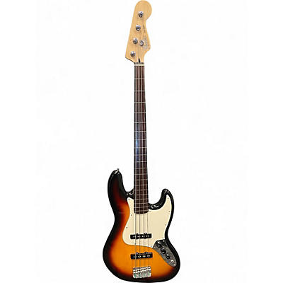 Used 2007 Fender Standard Fretless Jazz Bass 3 Color Sunburst Electric Bass Guitar