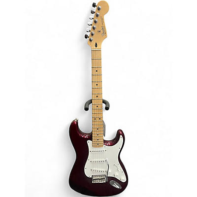 Used 2007 Fender Standard Stratocaster Maroon Solid Body Electric Guitar
