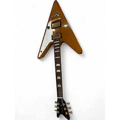 Used 2007 Gibson Reverse Flying V  Trans Amber Solid Body Electric Guitar