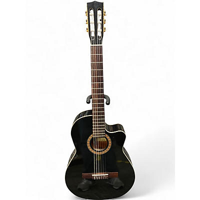 Used 2007 La Patrie hybrid cw Black Classical Acoustic Guitar