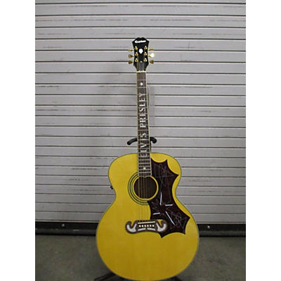 Epiphone Used 2008 Epiphone ELVIS PRESLEY EJ200E Natural Acoustic Electric Guitar