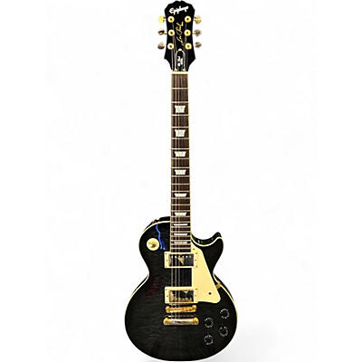 Used 2008 Epiphone Les Paul Ultra Trans Black Solid Body Electric Guitar