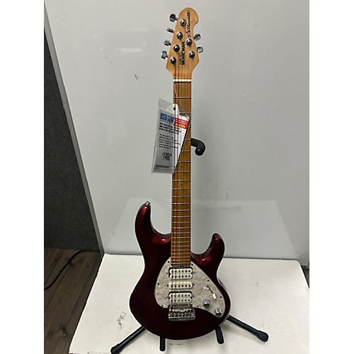 Ernie Ball Music Man Used 2008 Ernie Ball Music Man Silhouette HSH Tremolo Scarlet Red Solid Body Electric Guitar Scarlet Red