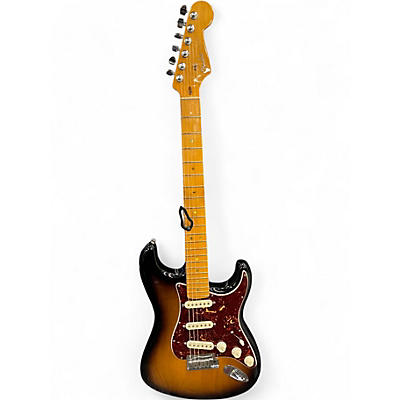 Used 2008 Fender American Deluxe Stratocaster 2 Tone Sunburst Solid Body Electric Guitar