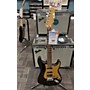 Used Fender 2008 American Deluxe Stratocaster HSS Solid Body Electric Guitar Black and Gold