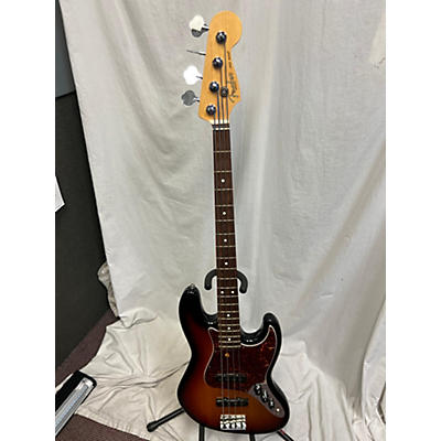 Fender Used 2008 Fender American Standard Jazz Bass 3 Tone Sunburst Electric Bass Guitar