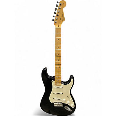 Used 2008 Fender American Standard Stratocaster Black Solid Body Electric Guitar